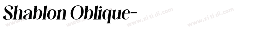 Shablon Oblique字体转换